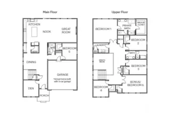 Brighton Floor Plan - Home Office & Guest Bedroom on Main Floor!