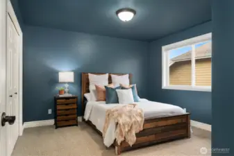 Second floor guest room #2, with blackout blinds