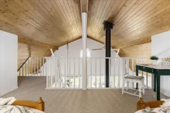 Loft with storage areas