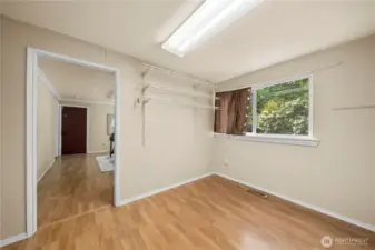 Lower level bedroom off office.