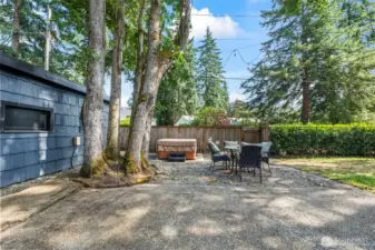 Side Yard with Hot Tub