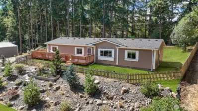 This property has a fully fenced yard for peace of mind. Lawn has been edited for photography purposes.