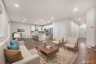 Virtually staged - Very large living area