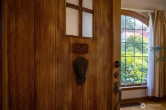 Original front door and vintage hardware