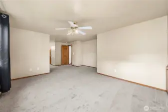 Oversized primary bedroom with walk in closet and 5 piece bathroom.