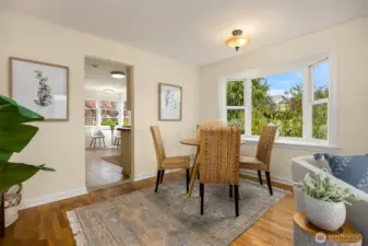 Bright and sunny windows throughout.