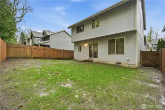 Large backyard with privacy