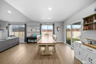 Dining area with access to the backyard.