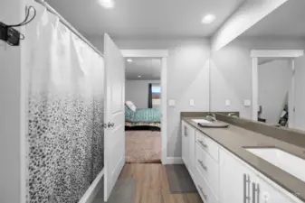 Beautiful quartz countertops.