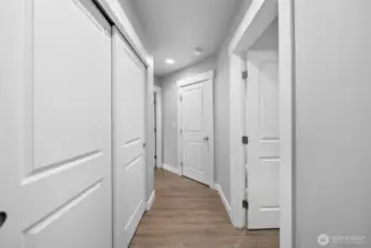 Hall to additional bedrooms.