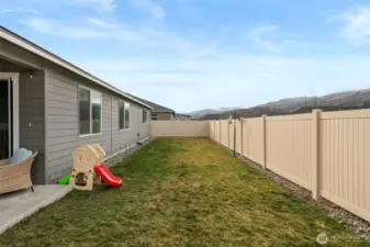 Unobstructed views and an orchard out back.