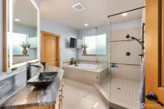 Heated floors, granite counters, and WIC