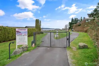 Gated entry to private community beach
