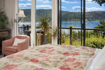 3 bedrooms on the main level includes the relaxing primary suite, expansive ensuite bath, large walk-in closet and private view deck.