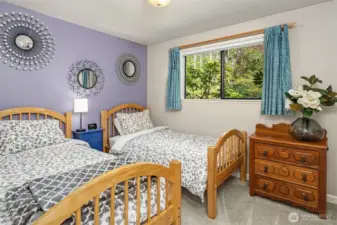 One of two secondary bedrooms on the main level.