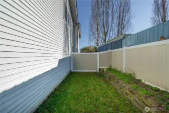 Private fenced yard