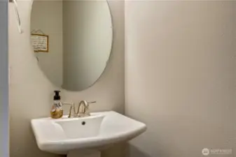 1/2 bath downstairs.