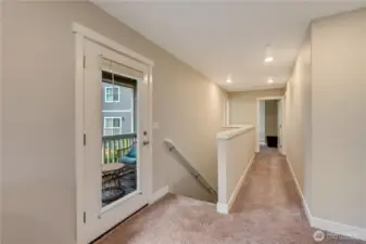 Door to side deck.