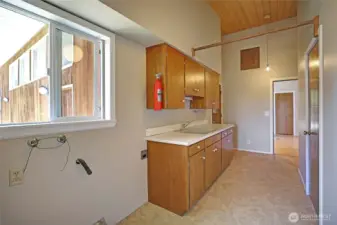 Generous main floor laundry/Utility room.  Downstairs has separate laundry.