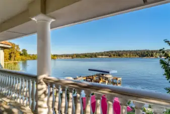 Balcony views from the bedrooms. Wake up to open water and step outside-3 of the rooms have their own access. Remember the primary suite has their very own balcony!