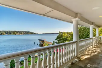 Extended upper balcony with sweeping lake views. A shared perch for peaceful mornings or evening stargazing.