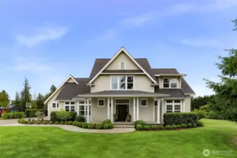 Front view of the completely thought out main home.