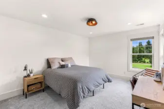 2nd upstairs bedroom with 2 corner windows.