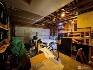 2 car garage with tons of storage