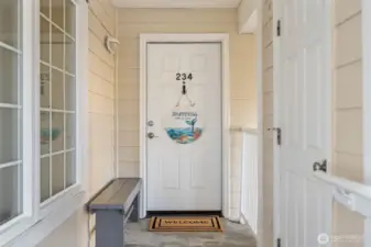 Top floor, corner unit. To the right, spacious storage room that comes with this unit