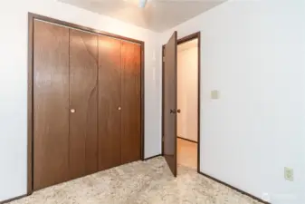 Closet in the lower level bedroom.