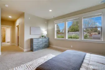 The primary suite is a perfect escape from the hustle and bustle of everyday life.