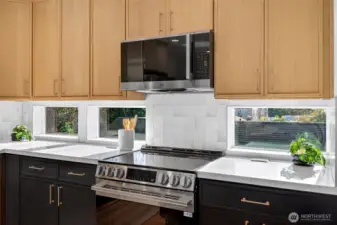 below the cabinets. How cool is that?!