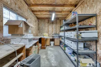 Additional shop space off of garage.  Who wouldn't want this additional space?