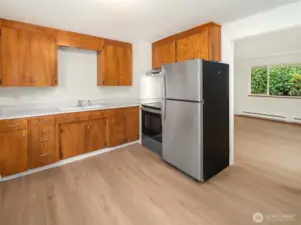 New refrigerator, electric range and hood