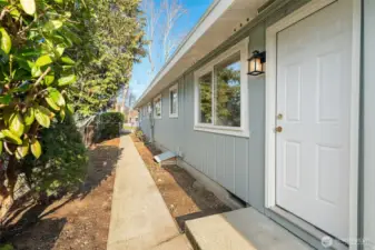 Kitchen back door to 5110 Westside of building