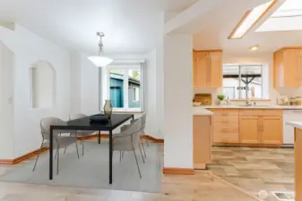 Dining area next to kitchen.