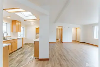 Kitchen and living room