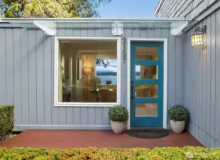 Updated welcoming entry door.