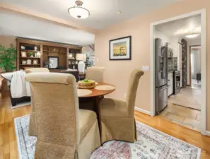 Dining area off kitchen with direct access for easy entertaining space.
