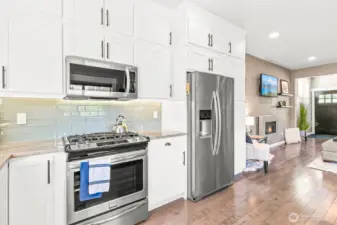 Cabinetry to the ceiling makes for lots of extra storage!