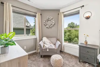 Sitting area in primary bedroom.
