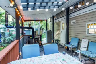 Additional view of the outdoor living space.