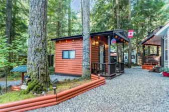 Detached outbuilding / storage shed.