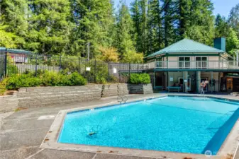 Fireside heated pool is open year round.