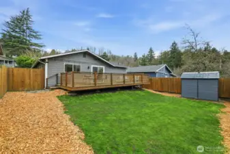 Large backyard with alley access to trails, parks & greenspace