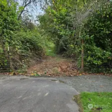 Open temporary fencing to walk property.