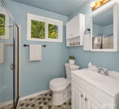 Updated bathroom on 2nd floor.