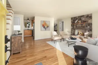 Gorgeous newer oak floors.