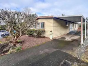 Carport and extra parking.