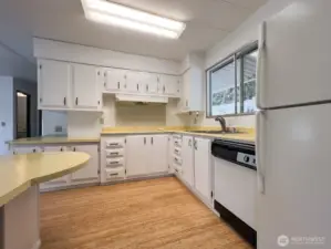 Kitchen, ample counter space and storage.